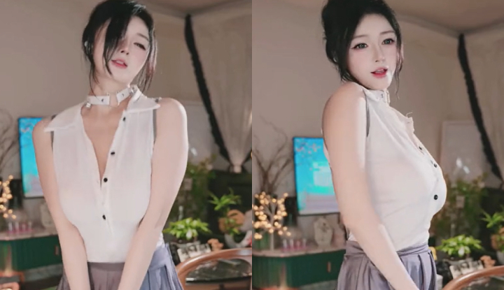 小姐姐穿著迷你短裙性感扭動求粉絲斗內關注