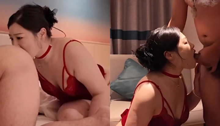 蘇北極品少婦 戴著項圈鈴鐺被爆操成卑賤母狗 口交毒龍深入挑逗 濃精口爆狂噴變成精液容器！